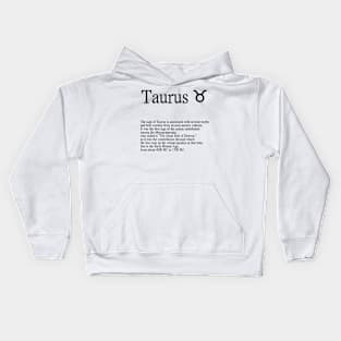 Taurus Zodiac Sign Kids Hoodie